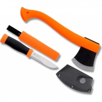 Набор Morakniv Outdoor Kit Orange, нож Morakniv 2000 нержавеющая сталь, цвет оранжевый + топор купить в Владивостоке