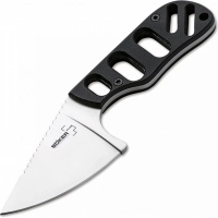 Нож с фиксированным клинком шейный Chad Los Banos Design SFB Neck, Boker Plus 02BO321, сталь 440C Satin, рукоять стеклотекстолит G10 купить в Владивостоке