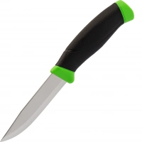 Нож с фиксированным лезвием Morakniv Companion Green, сталь Sandvik 12C27, рукоять пластик/резина, зеленый купить в Владивостоке