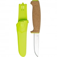 Нож с фиксированным лезвием Morakniv Floating Knife (S) Lime, сталь Sandvik 12C27, пробковая ручка купить в Владивостоке