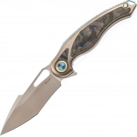 Нож складной Rikeknife Unicorn, сталь M390, Blue Carbon купить в Владивостоке