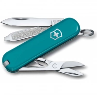 Нож Victorinox Classic SD Colors, Mountain Lake (0.6223.23G) бирюзовый, 7 функций 58мм купить в Владивостоке