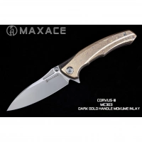 Складной нож Maxace Corvus, сталь M390, Mokume  TC4+Inlay купить в Владивостоке