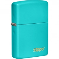 Зажигалка Classic Flat Turquoise ZIPPO Logo купить в Владивостоке