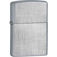 Зажигалка ZIPPO Linen Weave с покрытием Brushed Chrome, латунь/сталь, серебристая, матовая, 36x12x56 мм купить в Владивостоке