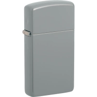 Зажигалка ZIPPO Slim® с покрытием Flat Grey, серая, матовая купить в Владивостоке